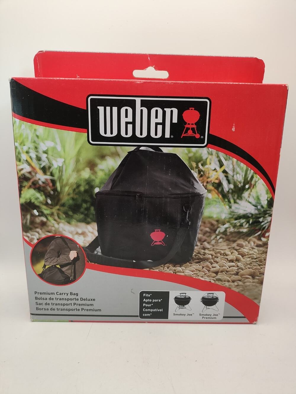 Weber 7154 Smokey Joe BBQ Grill Cover Travel Bag Black Color Free Shipping